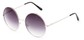 Angle of Winnipeg #3287 in Silver Frame with Smoke Lenses, Women's and Men's Round Sunglasses