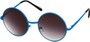 Angle of Sun Valley #481 in Neon Blue Frame, Women's and Men's Round Sunglasses