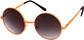 Angle of Sun Valley #481 in Neon Orange Frame, Women's and Men's Round Sunglasses
