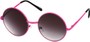 Angle of Sun Valley #481 in Neon Pink Frame, Women's and Men's Round Sunglasses
