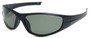 Angle of SW Polarized Style #55100 in Matte Black with Green, Women's and Men's  
