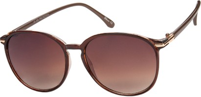 Angle of Golden Gate #4791 in Brown Frame with Amber Lenses, Women's and Men's Retro Square Sunglasses