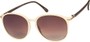 Angle of Golden Gate #4791 in Cream/Brown Frame with Amber Lenses, Women's and Men's Retro Square Sunglasses