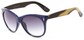 Angle of Teton #3820 in Blue/Yellow Frame with Smoke Lenses, Women's Cat Eye Sunglasses