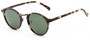 Angle of Orchard #3668 in Dark Tortoise Frame with Green Lenses, Women's and Men's Round Sunglasses
