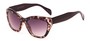 Angle of Hazel #3901 in Purple Tortoise with Smoke Lenses, Women's Cat Eye Sunglasses