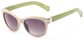 Angle of Holbrook #3906 in Tan/Green Frame with Smoke Lenses, Women's Square Sunglasses