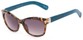 Angle of Holbrook #3906 in Tort/Blue Frame with Smoke Lenses, Women's Square Sunglasses