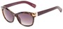 Angle of Holbrook #3906 in Tort/Wine Frame with Smoke Lenses, Women's Square Sunglasses