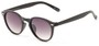 Angle of Hubbard #3921 in Matte Black Frame with Smoke Lenses, Women's and Men's Round Sunglasses