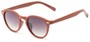 Angle of Hubbard #3921 in Matte Red Frame with Smoke Lenses, Women's and Men's Round Sunglasses