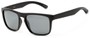 Angle of Granger #3953 in Matte Black Frame with Smoke Lenses, Women's and Men's Retro Square Sunglasses