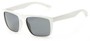 Angle of Granger #3953 in Matte White Frame with Smoke Lenses, Women's and Men's Retro Square Sunglasses