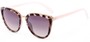 Angle of Darling #3966 in Black/Pink Tortoise Frame with Grey Lenses, Women's Cat Eye Sunglasses