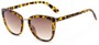 Angle of Darling #3966 in Tortoise Frame with Amber Lenses, Women's Cat Eye Sunglasses