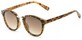 Angle of Newport #3967 in Tortoise Frame with Amber Lenses, Women's Round Sunglasses