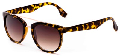 Angle of Mezen #3978 in Tortoise Frame with Amber Lenses, Women's Retro Square Sunglasses