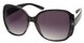 Angle of SW Oversized Round Style #3996 in Black Sparkle Frame, Women's and Men's  