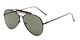 Angle of Bowery #3999 in Black/Tortoise Frame with Green Lenses, Women's and Men's Aviator Sunglasses
