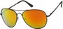 Angle of Alamosa #453 in Black Frame with Orange Mirrored Lenses, Women's and Men's Aviator Sunglasses