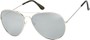 Angle of Alamosa #453 in Silver Frame with Silver Mirrored Lenses, Women's and Men's Aviator Sunglasses