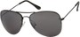 Angle of SW Rimless Aviator Style #89 in Black Frame with Smoke Lenses, Women's and Men's  