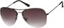 Angle of SW Rimless Aviator Style #89 in Black Frame with Rose Lenses, Women's and Men's  