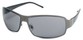 Angle of Himalaya #9718 in Grey and Black Frame with Grey Lenses, Women's and Men's Square Sunglasses