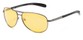 Angle of Byron #4286 in Grey Frame with Light Yellow Lenses, Women's and Men's Aviator Sunglasses