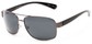 Angle of Ortiz in Grey and Black Frame with Grey Lenses, Men's Aviator Sunglasses