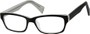 Angle of SW Clear Style #1407 in Black/Grey Frame, Women's and Men's  
