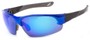 Angle of Neptuse #4605 in Blue/Grey Frame with Blue Mirrored Lenses, Women's and Men's Sport & Wrap-Around Sunglasses