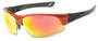 Angle of Neptuse #4605 in Orange/Grey Frame with Yellow/Orange Mirrored Lenses, Women's and Men's Sport & Wrap-Around Sunglasses