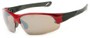 Angle of Neptuse #4605 in Red/Grey Frame with Grey Lenses, Women's and Men's Sport & Wrap-Around Sunglasses