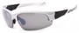 Angle of Neptuse #4605 in Silver/White Frame with Grey Lenses, Women's and Men's Sport & Wrap-Around Sunglasses