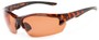 Angle of Moosehead #4619 in Glossy Tortoise Frame with Copper Lenses, Men's Sport & Wrap-Around Sunglasses