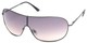 Angle of SW Shield Style #46 in Grey Frame with Rose Lenses, Women's and Men's  