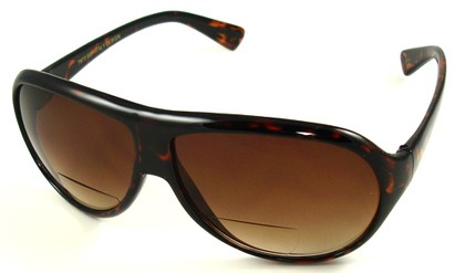 Angle of SW Bifocal Style #7972 in Tortoise with Amber, Women's and Men's  