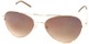 Angle of SW Aviator Style #1697 in Gold Frame with Gold Lenses, Women's and Men's  