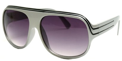 Angle of SW Celebrity Style #1961 in Silver and Black Frame, Women's and Men's  