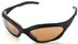 Angle of Dugout #9880 in Black Frame with Amber Lenses, Women's and Men's Sport & Wrap-Around Sunglasses