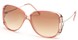 Angle of SW Oversized Style #503 in Clear Pink Frame, Women's and Men's  