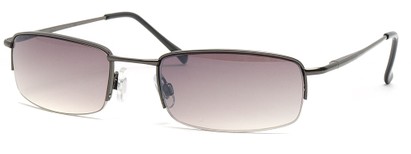 Angle of Olympus #471 in Grey Frame with Smoke Rose Lenses, Women's and Men's Retro Square Sunglasses