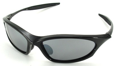 Angle of SW Sport Style #3435 TR90 Frame in Black Frame with Smoke Lenses, Women's and Men's  
