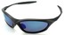 Angle of SW Sport Style #3435 TR90 Frame in Black Frame with Blue Lenses, Women's and Men's  