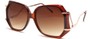 Angle of SW Oversized Style #8836 in Brown Frame, Women's and Men's  