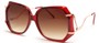 Angle of SW Oversized Style #8836 in Red Frame, Women's and Men's  
