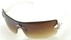 Angle of SW Shield Style #237 in White Frame with Amber Lens, Women's and Men's  