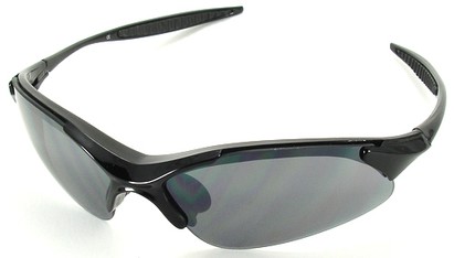 Angle of SW Sport Style #1286 TR90 Frame in Black Frame with Smoke, Women's and Men's  