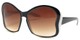 Angle of SW Butterfly Sunglasses #8833 in Black and White Frame with Amber Lenses, Women's and Men's  
